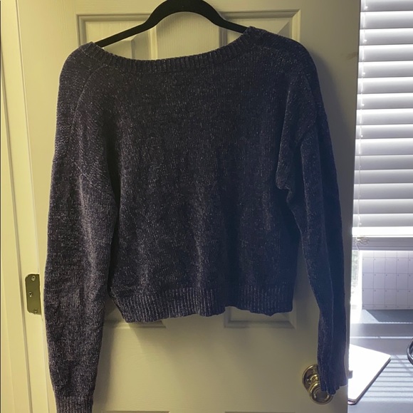 Chenille cropped sweater - Picture 2 of 4